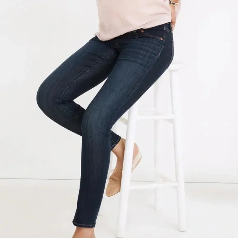 Madewell Maternity Side-Panel Skinny Jeans in Woodland Wash TENCEL Size 27 NWT - Picture 3 of 8